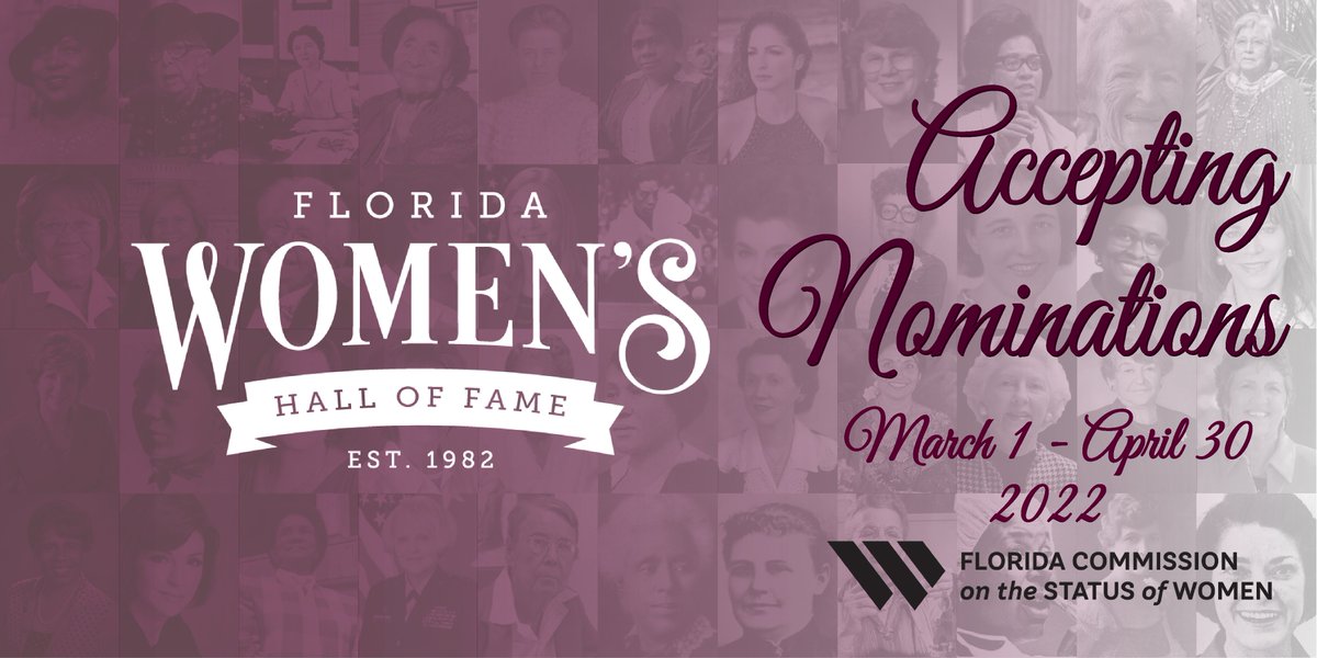 flacsw's tweet photo. It's our mission not only to raise awareness about issues facing #FloridaWomen, but also to honor those women whose lives and contributions have improved the quality of life for both Florida and the nation. Nominate a deserving woman w... https://t.co/UB6YpliWVv #FLWHOF #WHOF2022 https://t.co/AU8gPUhFCj