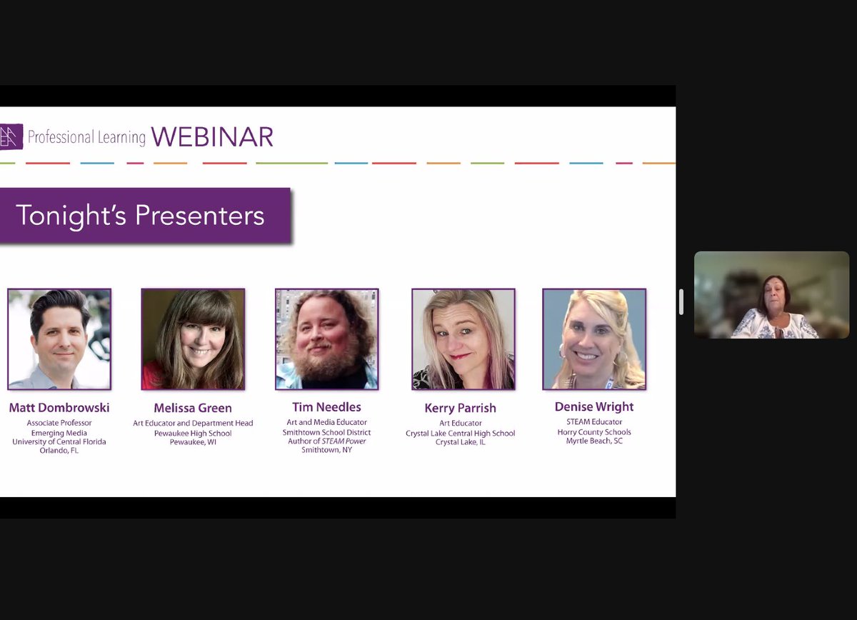 hmccutcheon9's tweet photo. Excited for the @NAEA webinar about Media Arts with @aetnaea #artedtech https://t.co/Iocg99q8pJ