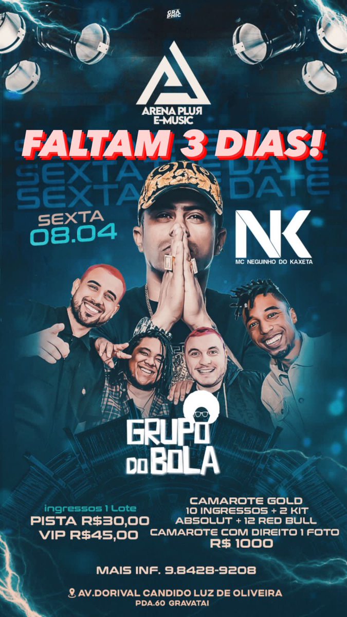 David_teixeira0's tweet photo. Vamo ta presente nesse bailao bora galera que @pluremusic vai lotar https://t.co/f7Z4yofTnW