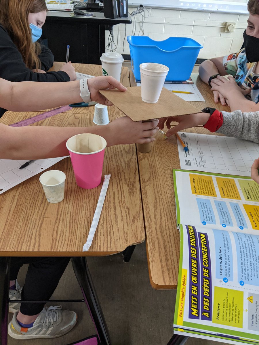 SonjaGoold's tweet photo. The grade 7's crushed it today! Creativity and perseverance for the win with our 6-in-1 design challenge. Loved seeing all their brains working full tilt. #handsonlearning #FunctionalStructures #7sciences #nailedit! https://t.co/NyY7vixhrw