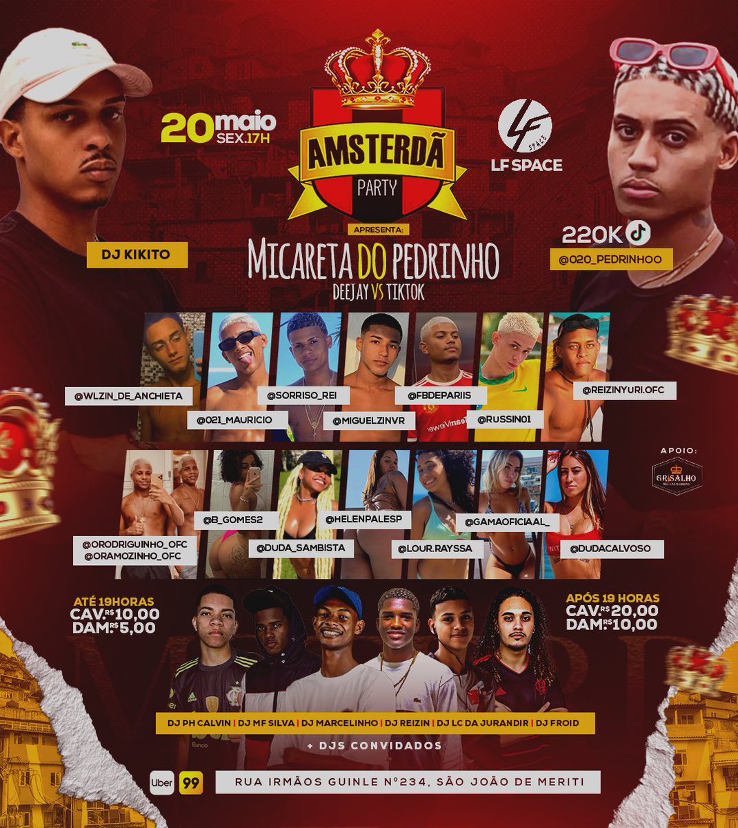 AMSTERDAPARTY11's tweet photo. DIA 20 DE MAIO TEMOS UM SUPER ENCONTRO MARCADO COM A NOSSA QUERIDA AMSTERDÃ APRESENTANDO A MICARETA DO NOSSO AMIGO @020_pedrinho_  JUNTO A UM DOS DJS MAIS FALADOS NO TTK @kikito_ofc LÁ NO LF SPACE ÁS 17 HRS, CONTO COM A PRESENÇA DE TODOS VCS PARA JUNTOS FAZER UM SUPER EVENTO 🥳🔥 https://t.co/N0SBvDjoRp