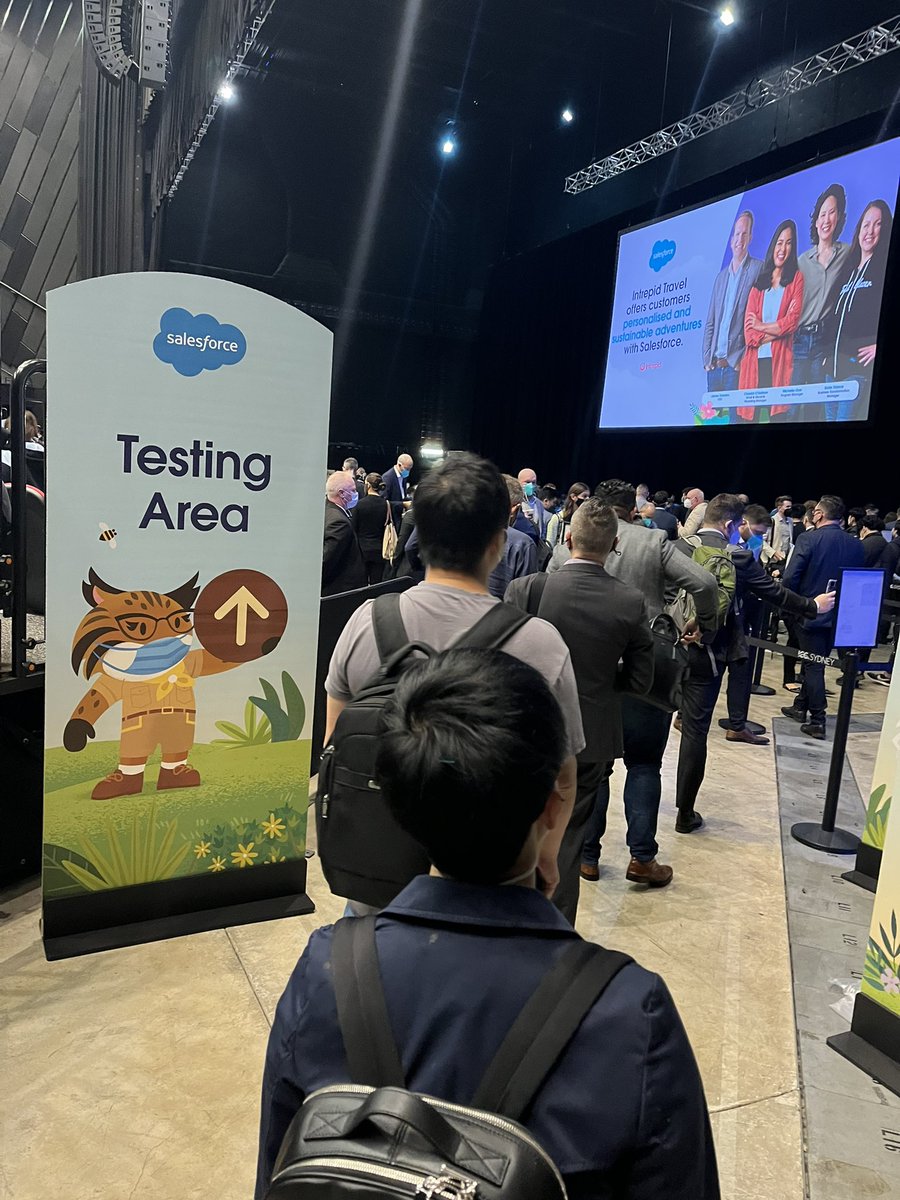 LenaLSL's tweet photo. Well done @salesforce #Australia for the thorough #covidsafe and #sustainability protocols for your #SydneyWorldTour. Peace of mind and ready now to enjoy the day’s exciting line up of speakers and events! https://t.co/kSkaFvK1dy
