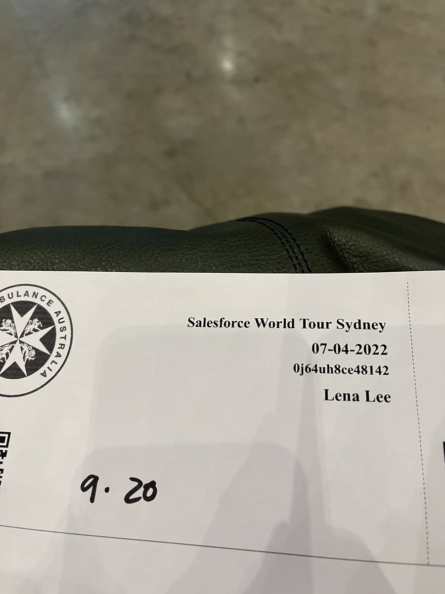 LenaLSL's tweet photo. Well done @salesforce #Australia for the thorough #covidsafe and #sustainability protocols for your #SydneyWorldTour. Peace of mind and ready now to enjoy the day’s exciting line up of speakers and events! https://t.co/kSkaFvK1dy