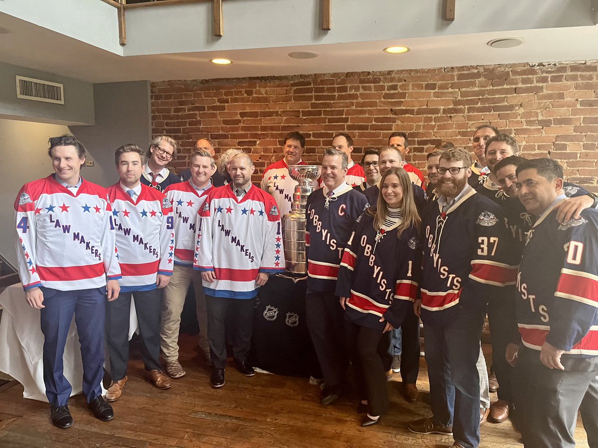 QcWashington's tweet photo. Ça sent la coupe à Washington! 

We know that cup…24 times! Enjoy having it here for the week!

La Belle Province is a proud partner of this year’s Congressional Hockey Challenge.

Le Québec: fier partenaire du match de @HockeyCHC.

#QuébecDC #QcUS #GoHabsGo #LawmakersvLobbyists https://t.co/M0GpowhlzI