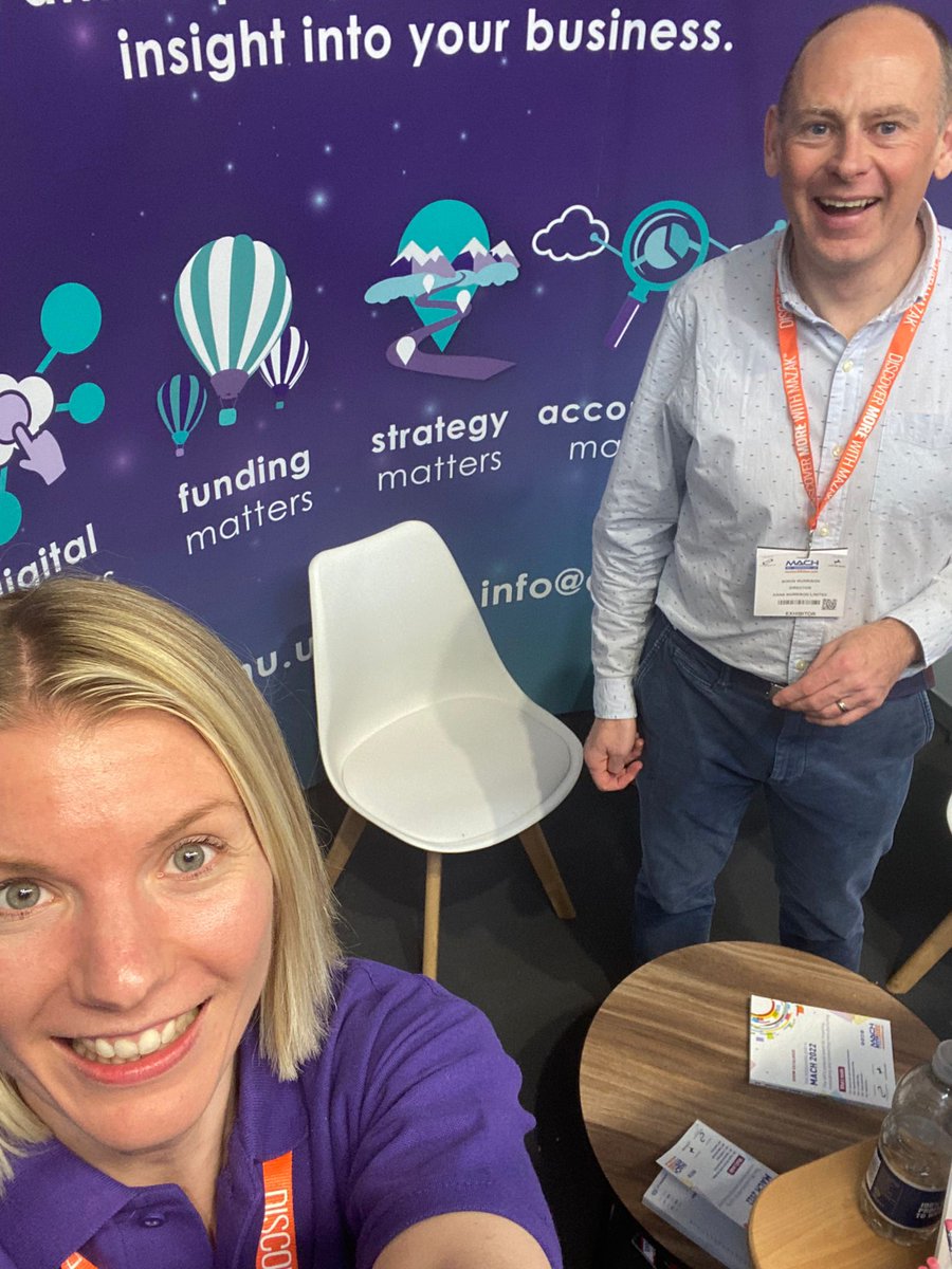Lucy and Simon from <a href="/ammuaccounting/">ammu accounting</a> are having an amazing time <a href="/MACHexhibition/">MACH Exhibition</a> today. 
#mach2022