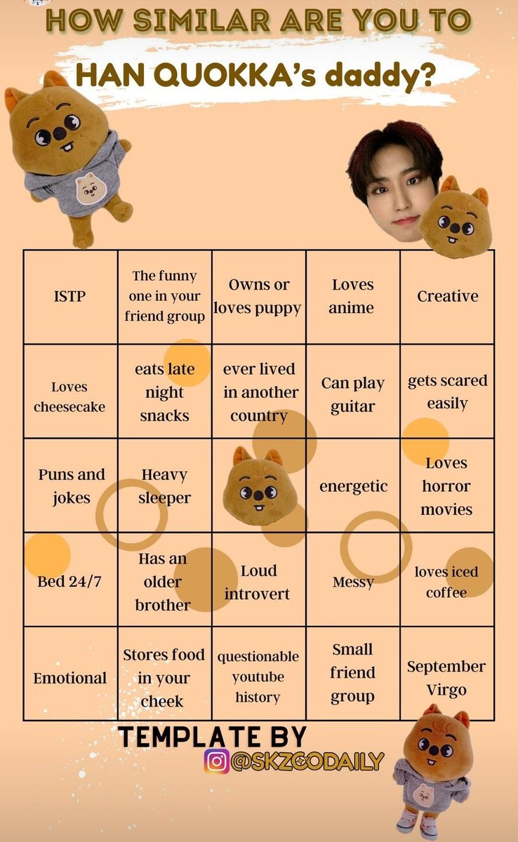 Daracha108's tweet photo. Han bingo game 
Qt your answers https://t.co/cgG1gmjwOU