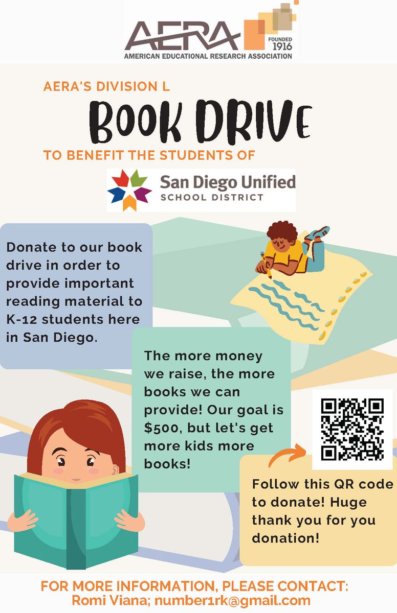 Div L is raising funds to support the purchase of Okapi book sets for San Diego Unified School District. Can you help our local partners reach their literacy goals? Donations are accepted via Venmo: <a href="/keightrawburtz/">K8 Roberts</a> or click venmo.com/u/Keightrawbur….