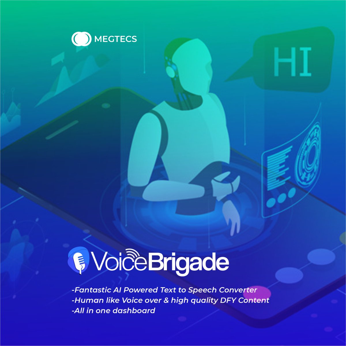 megtecs's tweet photo. This is an Advanced &amp; Powerful 2-in-1 A.I Software Which Generates Human Like Voice-Over For Any Script &amp; Creates Pro-Quality Voiceover In 40+ Languages &amp; 300+ Voices Within Minutes along with access to high quality DFY Content – all in one dashboard! https://t.co/pGIuo8XAHx