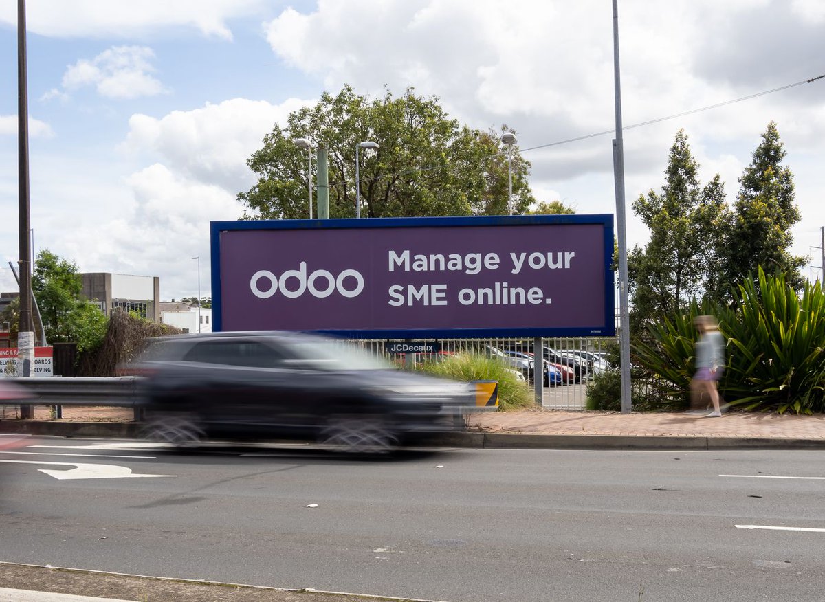 whichaddon's tweet photo. Odoo has billboards running across Sydney and Melbourne, have you seen them? 

We recently moved the WAO group and team to #Odoo as well. We were able to replace 6 essential systems with Odoo. https://t.co/3q5GWaT0tR

Photo credit: Adholics Media Buying &amp; Planning Agency https://t.co/tW1mwzB1n7