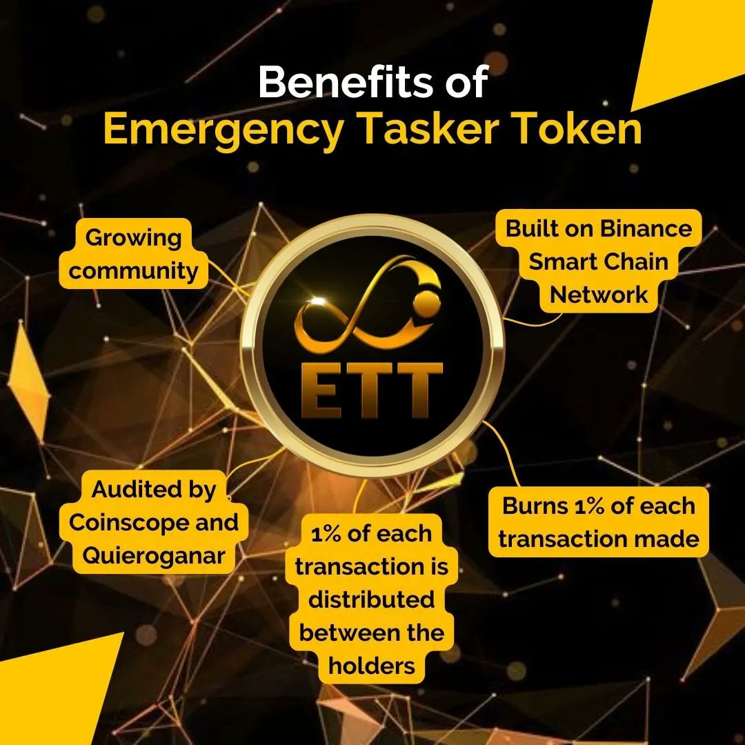 ETTofficial_'s tweet photo. Do you know the benefits of #EmergencyTaskerToken? https://t.co/ExaBuiVgzL