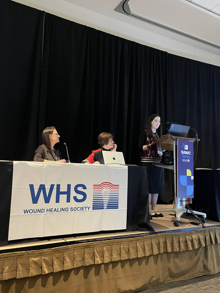WoundHealingWHF's tweet photo. 2021 @WoundHealingWHF @3M fellow Rivka Stone giving the #WHF3MFellow lecture @WoundHeal #woundheal22 meeting on #diabetic foot ulcer microenvironment #skinomics to characterize DFU #transcriptome #sawc w/ 2020 Fellow Catherine Anders & Manuela Martins-Geeen #WomeninSTEM ๐ https://t.co/n3VcxgoIKM