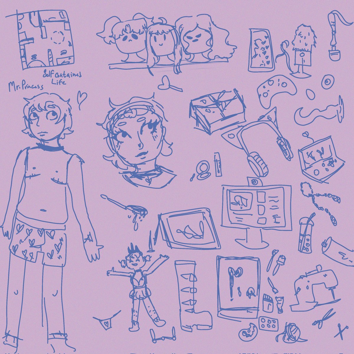 This is my favourite stage of art, just daydream shorthand #artistsontwitter #art #digitalart #sketch #queer