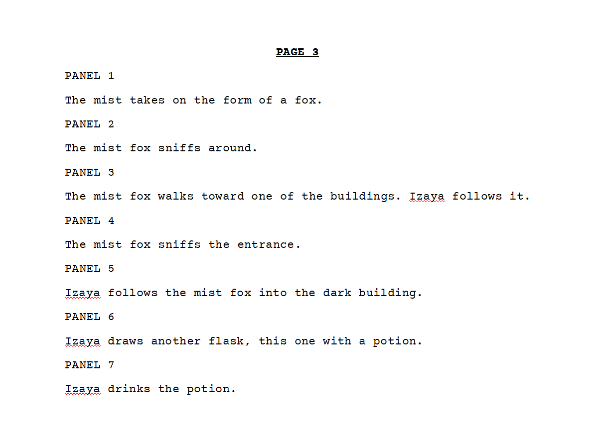 Nef_Arius's tweet photo. I'm minimalistic in my writing when it comes to important scenes. Many of the key and/or most emotional scenes in Astral Effigy get little to no dialogue. This here is how the protagonists meet.

#WritingCommunity #scriptwriting #indiecomics 
#webcomics #Scriptsamples https://t.co/3AD5y0vPrs