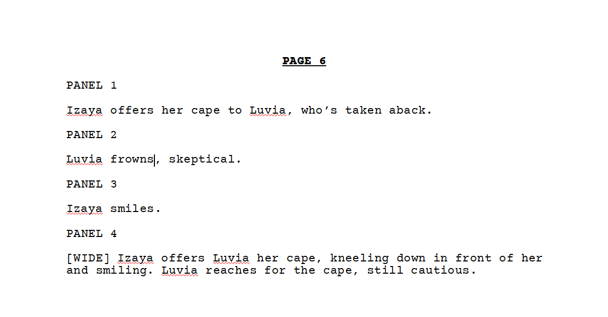 Nef_Arius's tweet photo. I'm minimalistic in my writing when it comes to important scenes. Many of the key and/or most emotional scenes in Astral Effigy get little to no dialogue. This here is how the protagonists meet.

#WritingCommunity #scriptwriting #indiecomics 
#webcomics #Scriptsamples https://t.co/3AD5y0vPrs