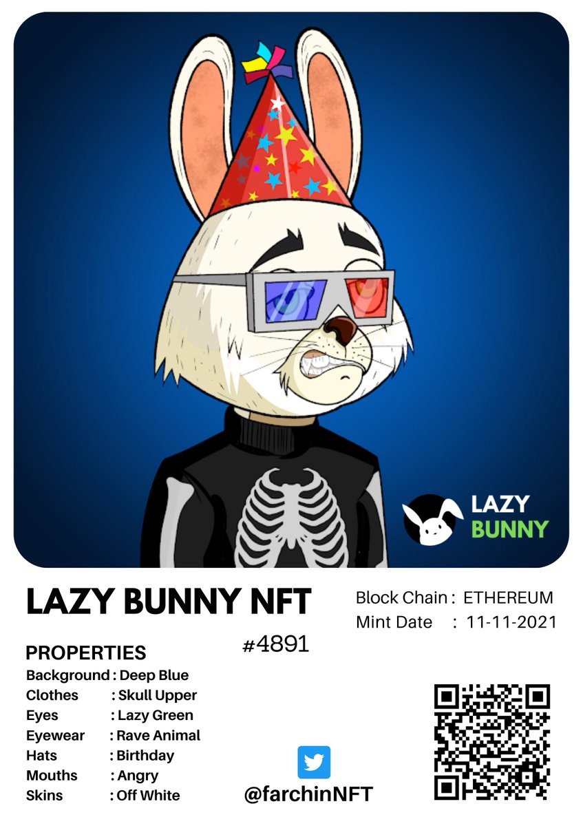 FarchinNFT's tweet photo. @metaversemother Definitely @TheLazyBunnyNFT , great art, great community, and a 200k investment fund which was just announced yesterday! #LazyBunnyFam https://t.co/M6V7aenrzv
