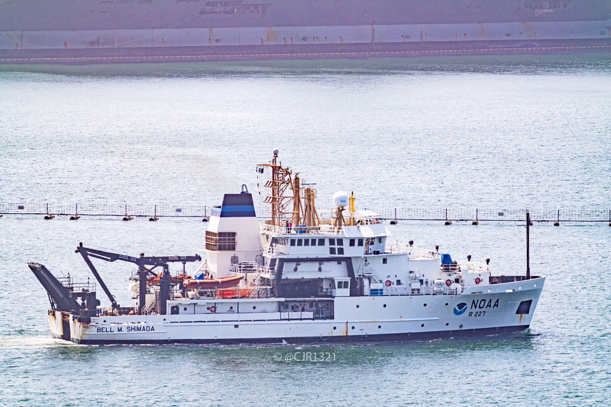 WarshipCam's tweet photo. NOAAS Bell M. Shimada (R 227) fisheries research vessel leaving San Diego - April 6, 2022 #r227 #noaasbellmshimada
* photos courtesy of @cjr1321 https://t.co/paBHC3HxBU