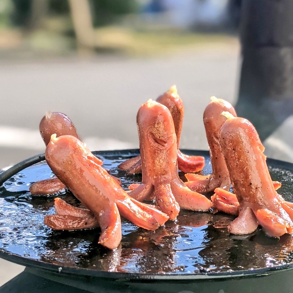 AskiaCamp's tweet photo. おはようございます☀️
朝からでも食べれそうなくらい美味しい🐙
#タコさんウインナー
#口付きが恐怖
アブラギッシュなタコさんウインナーをご覧ください😂
#askia #アスキア #キャンプ #キャンプ好きな人と繋がりたい #テント泊 #香川県 #建設中 #プレプレオープン #ozpig https://t.co/TFScSJ8hgm
