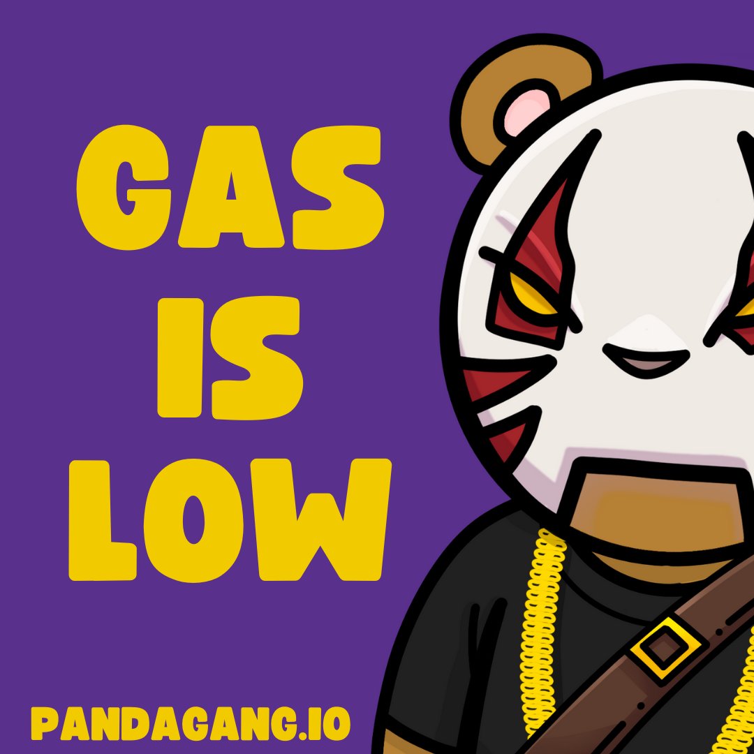 PandaGangNFT's tweet photo. GAS IS LOW ALERT!! ⛽️
Use this opportunity to mint PGNFT: we still have 24 hours remaining for our 'Buy 3 and Get 1 Free' promotion! We have sent 12 Free NFTs today! 
Mint now: https://t.co/pYeDHSuZ1B

#NFTCommunity #NFTGiveaways #gwei #NFTMint #NFTdrop #nftcollectors #FreeNFT https://t.co/Sbr1FVkS9q