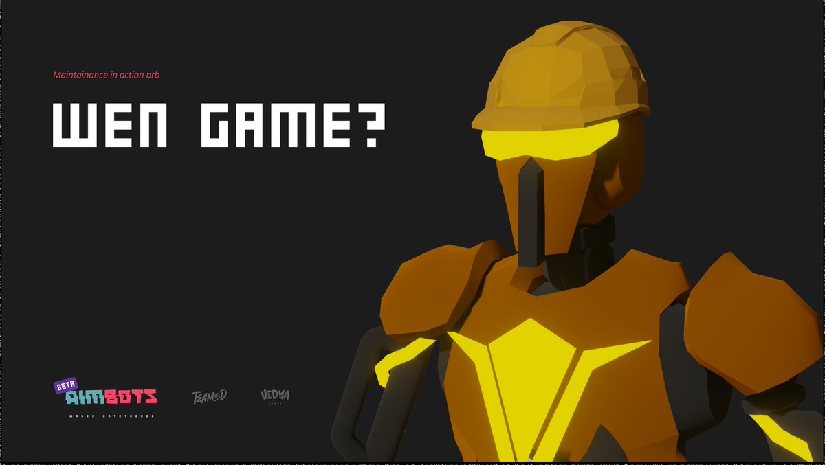 0xChinmai's tweet photo. #aimbots game launch sequence initiated. This is the biggest ALPHA in crypto right now! People will go mad when they realise they missed this monster!
$VIDYA @Team3D_Official #VIDYA #gamingcommunity #gaming #GameFi #cryptocurrency https://t.co/O79G7KMWg8
