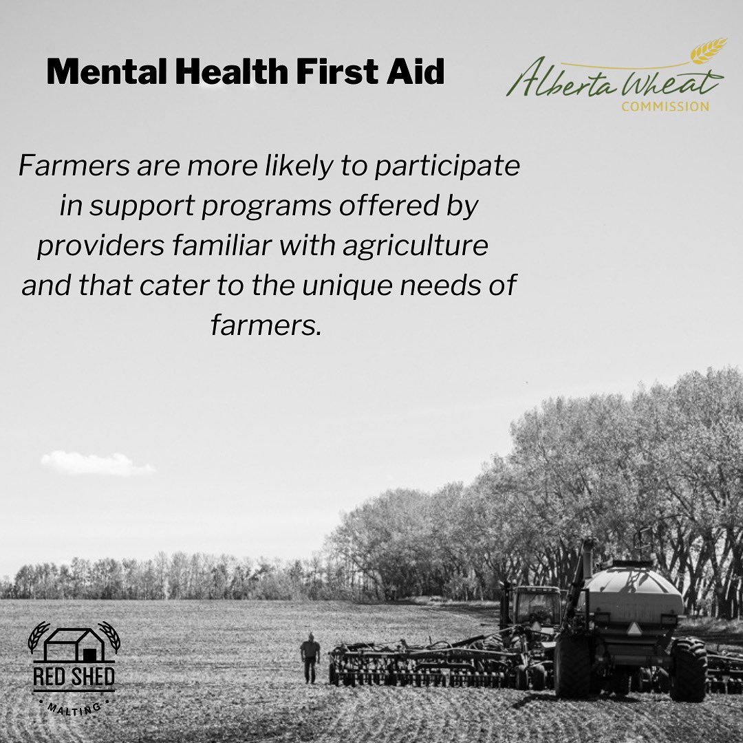 redshedmalting's tweet photo. Mental Health Workshop for Farmers 👩‍🌾 

This event is free thanks to one of our sponsors @AlbertaWheat who has graciously donated to support our farmers at the workshop! 👏 

Sign up today! ✔️ #AgTwitter

https://t.co/KKDSia76xB https://t.co/hdaR4ITaN0