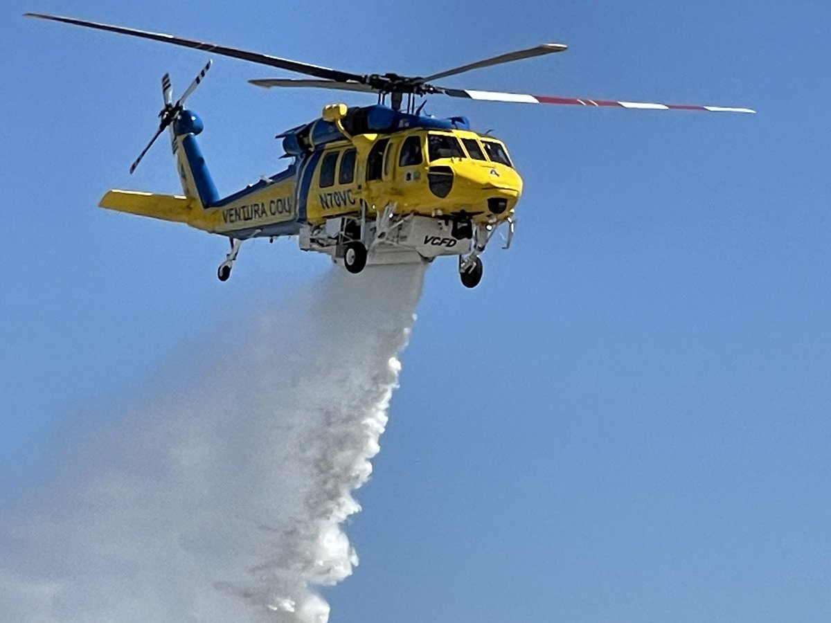 VCFD's tweet photo. Our thanks to Naval Base Ventura County for hosting a countywide helispot training with us, Ventura City Fire, Oxnard Fire and Federal Fire Ventura County. https://t.co/s7u6Qjvu0h