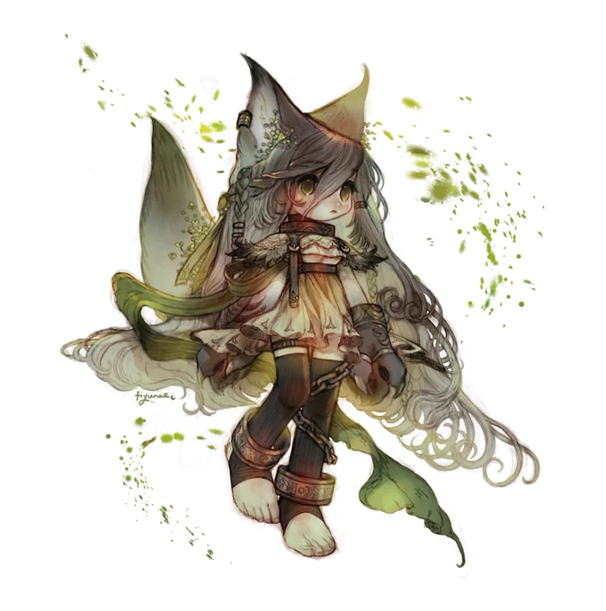 wolf girl character design commission🌿 