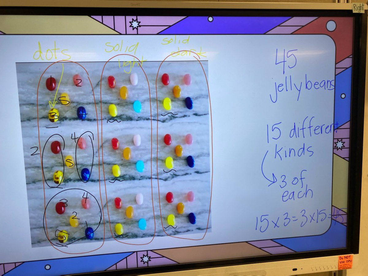 hellokritty's tweet photo. My #plnsister @mrsoppel texted me these pictures ❤️💜🧡💛💚💙💕💓 #secondgrade #cgimath #ntimages  I love seeing the noticings! Thanks for sharing 💕 #relationalthinking 💕 https://t.co/Q5zkaZNlEv