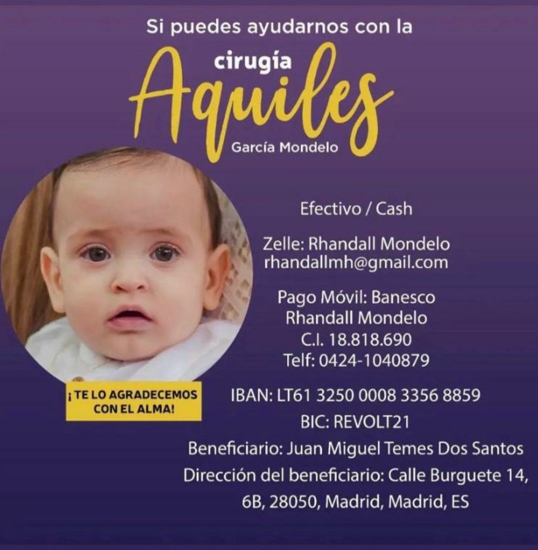 Premio de la rifa: Una (1) nevera KitchenAid, modelo: KSSC48QVS03

Fecha de la rifa: 30 de junio de 2022

Si no pueden participar en la rifa, cualquier aporte que puedan hacer, les será eternamente agradecido. Lo más importante es que tengan a Aquiles en sus oraciones.🙏🏻❤+