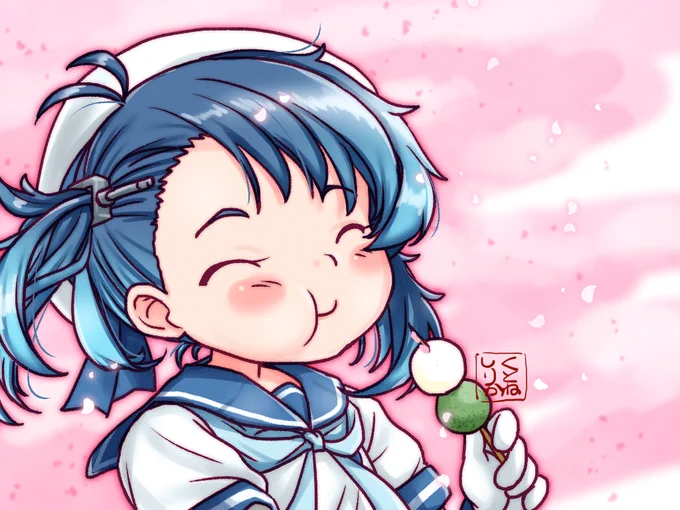 【艦これ】
急に福江さんにお団子食べてもらいたくなったので。 