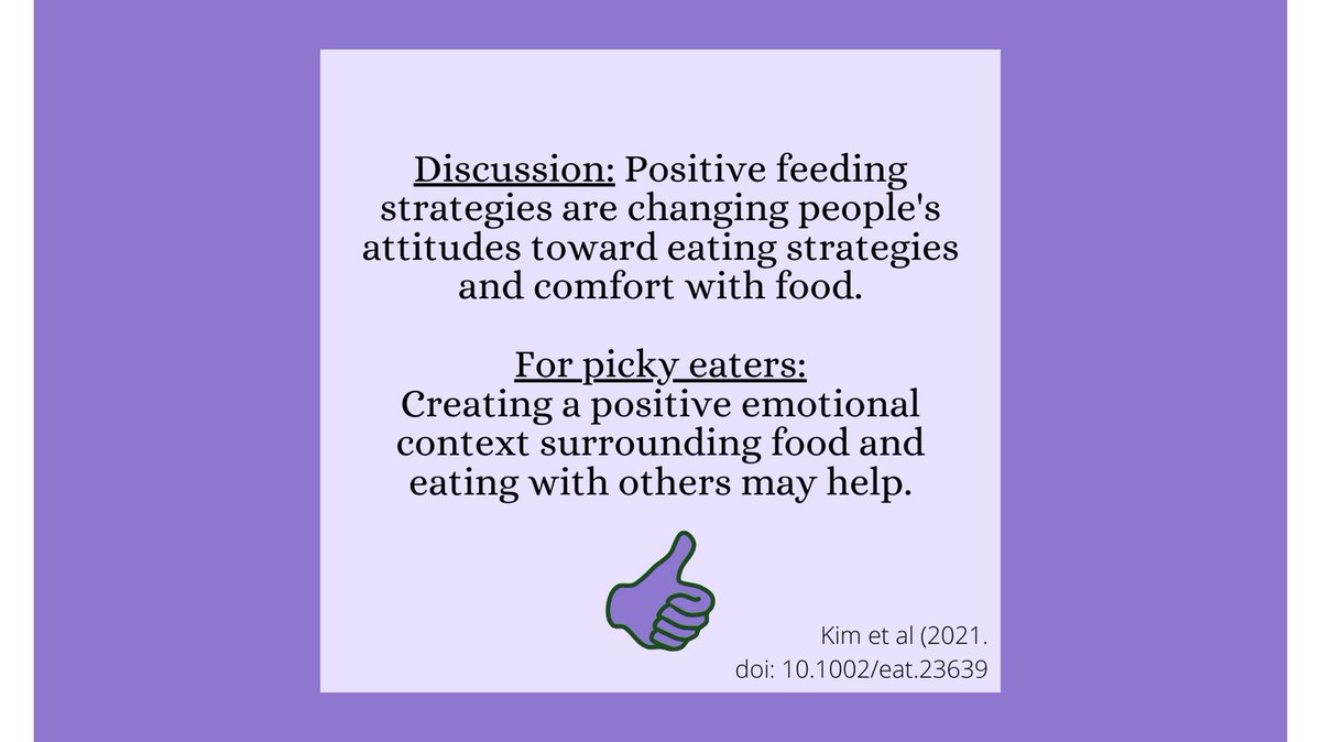 This week, let's learn about a study that found that positive and encouraging strategies used by parents increased the variety of food consumed by children!
#dced #dukecenterforeatingdisorders #eatingdisorderresearch #arfid #arfidresearch #pickyeaters #foodvariety