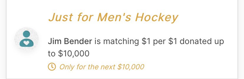 StOlafMHockey's tweet photo. We’ve got another matching gift!

Thanks to Jim Bender for his incredibly generous donation… let’s match this thing!!! 

MAKE A GIFT: https://t.co/CHirDtswc0 https://t.co/wdURt6dSt8