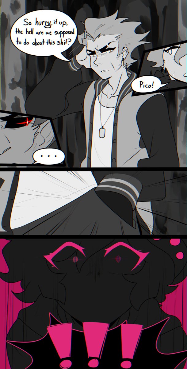 fnf_apc's tweet photo. a new face appears! OG pico clearly didn't pass c!softie's vibe check.

page 4 &amp; 5 of the first #FNFAPC comic! https://t.co/Ruz7rJZVVJ