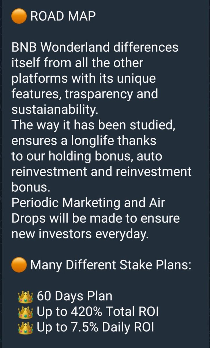 BnbWonderland's tweet photo. Follow us on ours official Telegram https://t.co/Xt7Qej6ah5 https://t.co/oevJUjRqXs