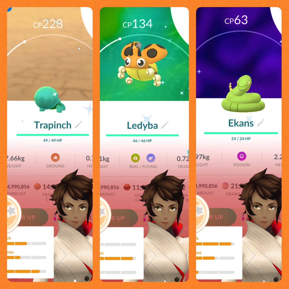 KamikeoPoGo's tweet photo. ✨#ShinyTRAPINCH✨
✨#ShinyLEDYBA✨
✨#ShinyEKANS✨
#GoPlus has been holidin’ down the ✨🍀MOJO🍀✨ while we’ve been BATTLING #TeamGoRocket!
🤭“GOODNIGHT!”😴
... 👊🏾🐻 GRIND!
#PokemonStorage
#ShinyPokemon
#ShinyGameIsStrong #OnlyMatterOfTime #ShinyHunter #PokemonGo https://t.co/LhOlJLtAiN