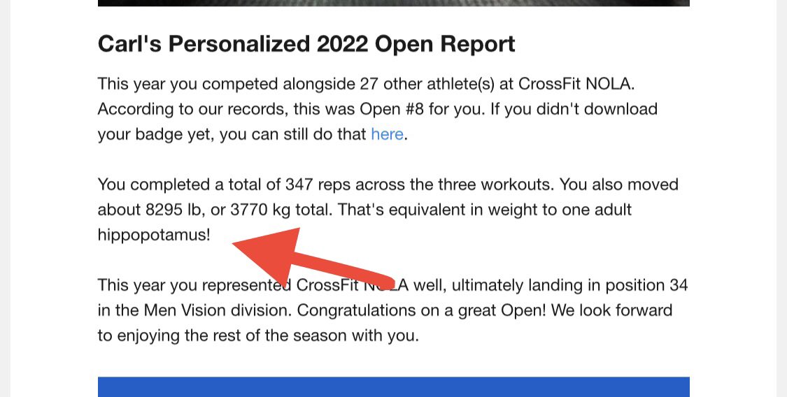 carl_arredondo's tweet photo. Scientific research indicates I lifted a hippo in the @CrossFitGames Open. π¦πͺ#visuallyimpaired #mensvision https://t.co/FCgVTqlLT0