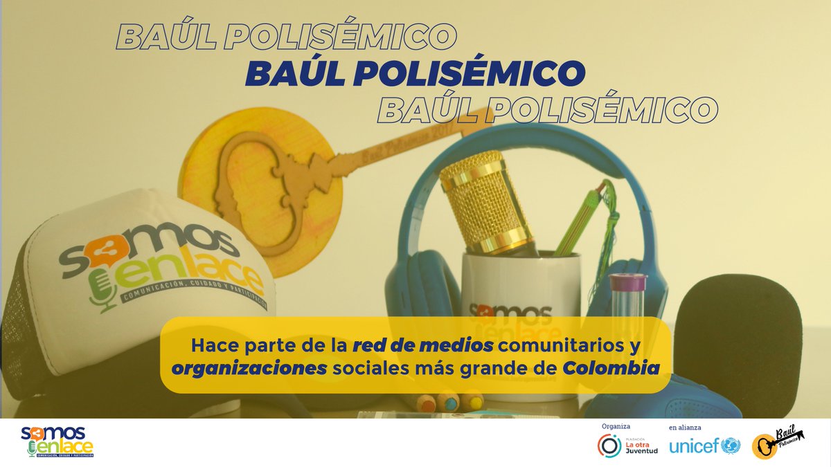 baulpolisemico's tweet photo. Twitter nos pregunta ¿Qué está pasando? y desde Baúl Polisémico queremos contarle que lo que está pasando es que fuimos nuevamente seleccionados para seguir trabajando en la sexta fase de #SomosEnlace, un proyecto de @laotrajuventud en alianza con @unicefcolombia. https://t.co/zqwxSf2pCN