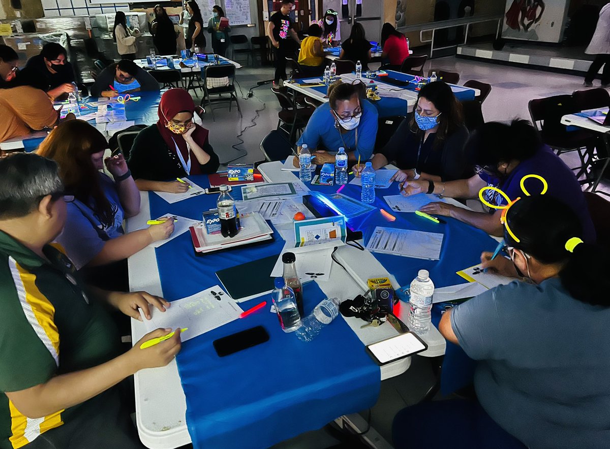 MathReymundo's tweet photo. Who said that Professional Development can’t be fun?!? 3rd-5th teachers @EISDofSA are now ready to tackle the STAAR Countdown! They have the tools to engage students  and prepare them for STAAR! #eisdmath @DrH_OnTheEdge @teri_silva https://t.co/mcBLC9vwp1