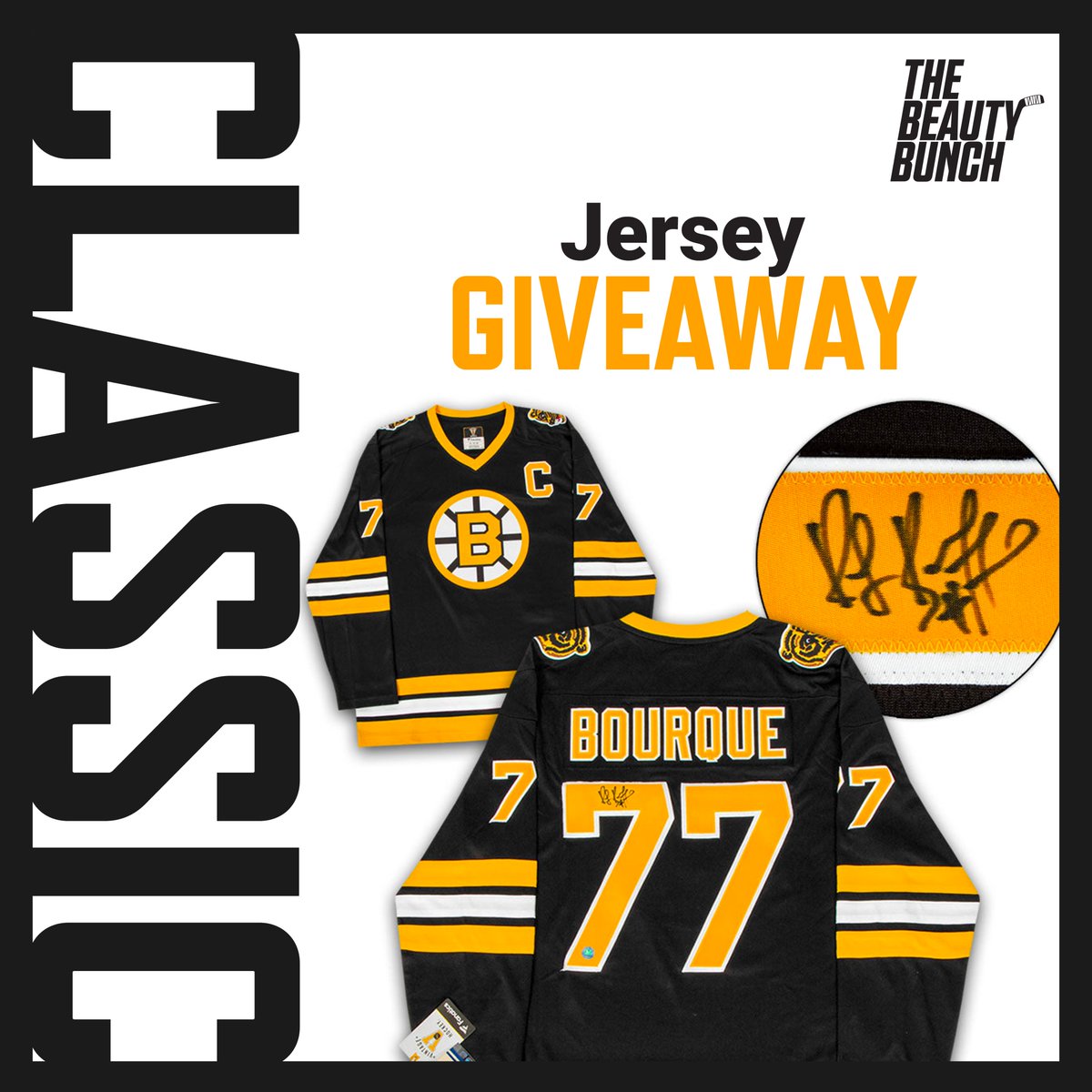 ๐๐๐ ๐ฝ๐๐๐ช๐ฉ๐ฎ ๐ฝ๐ช๐ฃ๐๐ (@beautybunchnft) on Twitter photo We're thrilled to give away a signed HOF <a href="/RayBourque77/">Ray Bourque</a> / <a href="/NHLBruins/">Boston Bruins</a> Jersey! Contest ends Friday at 8PM EST.
Go! ๐
๐ Follow us & <a href="/benbeauchemin/">Ben Beau</a>๐
๐ Like & RT this post
๐ Tag 2 hockey frens
๐ Join our Discord & add your proof in the support channel ยป discord.gg/thebeautybunch We're thrilled to give away a signed HOF <a href="/RayBourque77/">Ray Bourque</a> / <a href="/NHLBruins/">Boston Bruins</a> Jersey! Contest ends Friday at 8PM EST.
Go! ๐
๐ Follow us & <a href="/benbeauchemin/">Ben Beau</a>๐
๐ Like & RT this post
๐ Tag 2 hockey frens
๐ Join our Discord & add your proof in the support channel ยป discord.gg/thebeautybunch