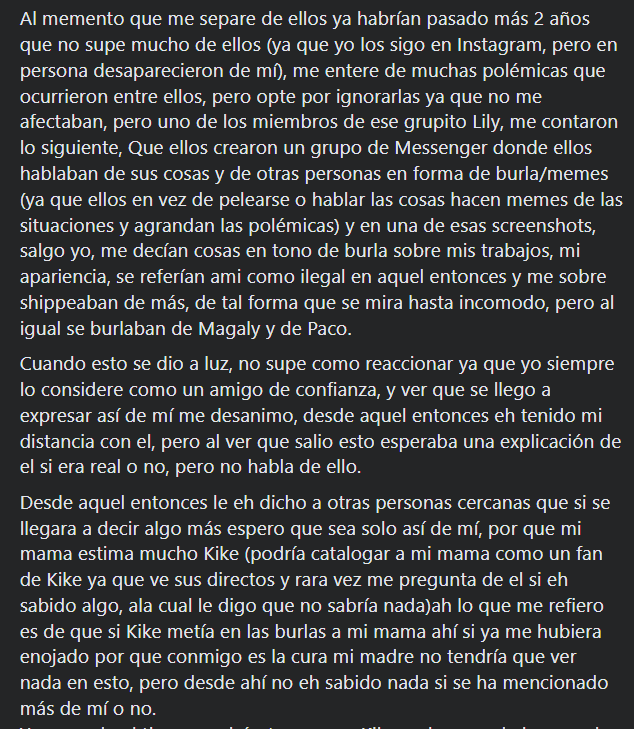 kikecosplayer's tweet photo. Este es el Post del chico, ya nos pusimos en contacto y hablamos sobre lo sucedido, y aprovecho la oportunidad para darle otra sincera disculpa de mi parte (Hila 2/2) https://t.co/ar9gsXEYtU