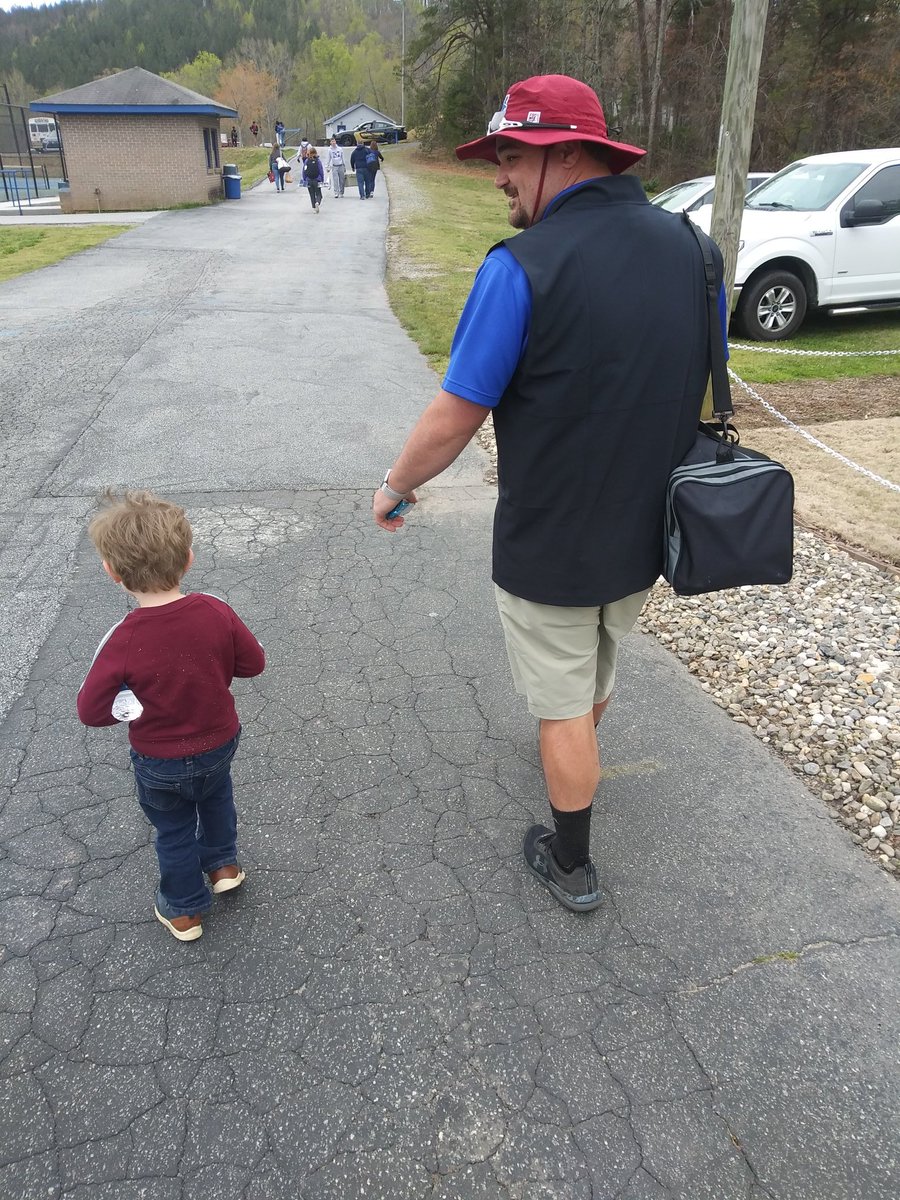 What a highlight of moving back to NC.  Bubs getting to hang out with Uncle "Effy" at the track meet.  What a great day Saturday to be with family and watch <a href="/RSCentralTrack1/">R-S Central Track & Field / XC</a> compete.