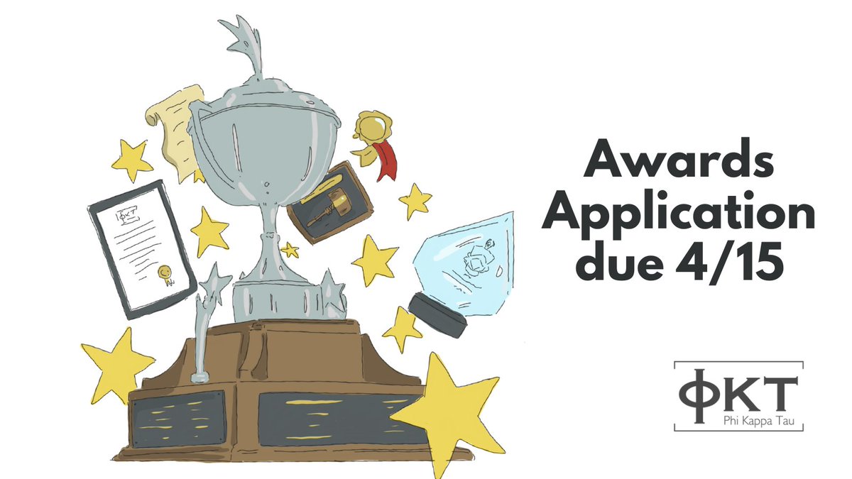 Don't forget about chapter and individual awards! Get your chapter the recognition it deserves - go to phikappatau.org/awardsrecognit… for more information