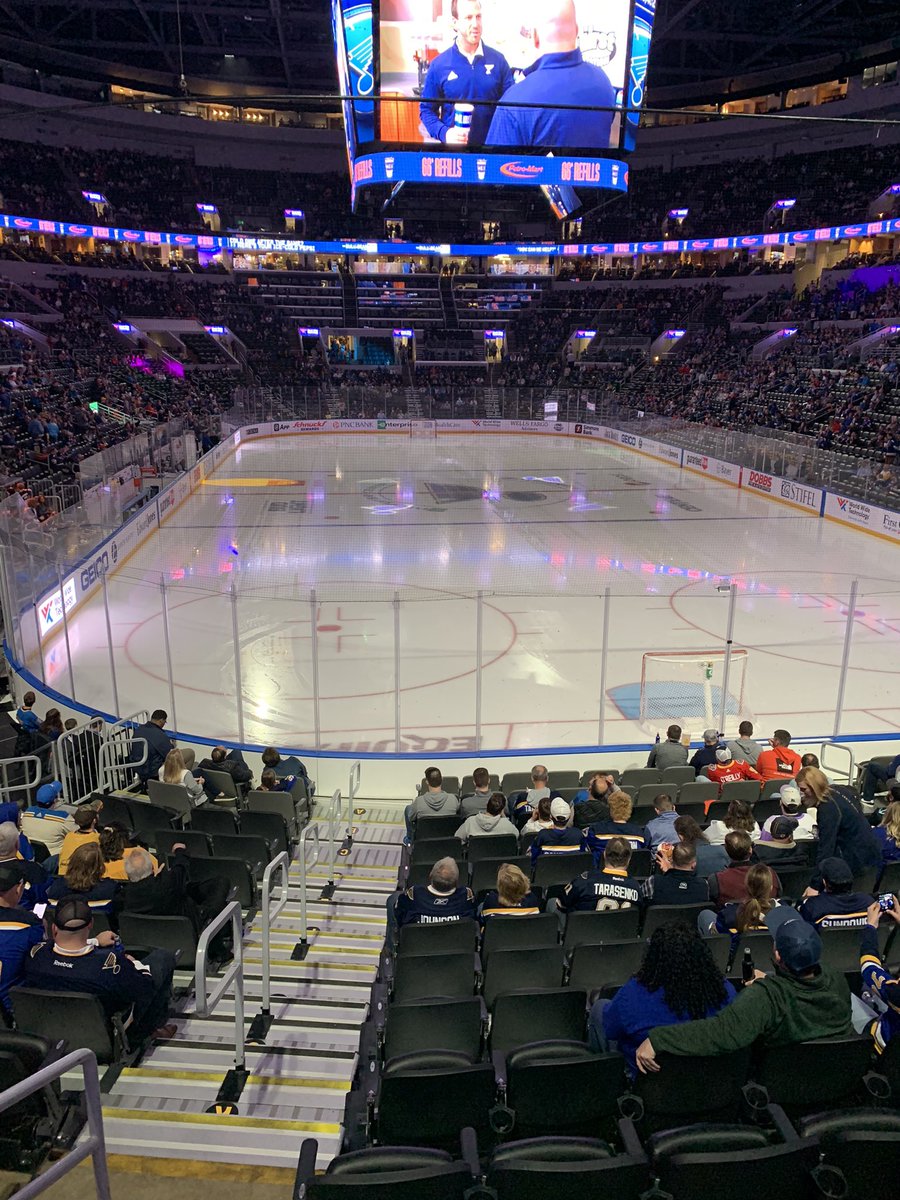 At the Blues Kraken game with Nolan. This is the view from our seats.