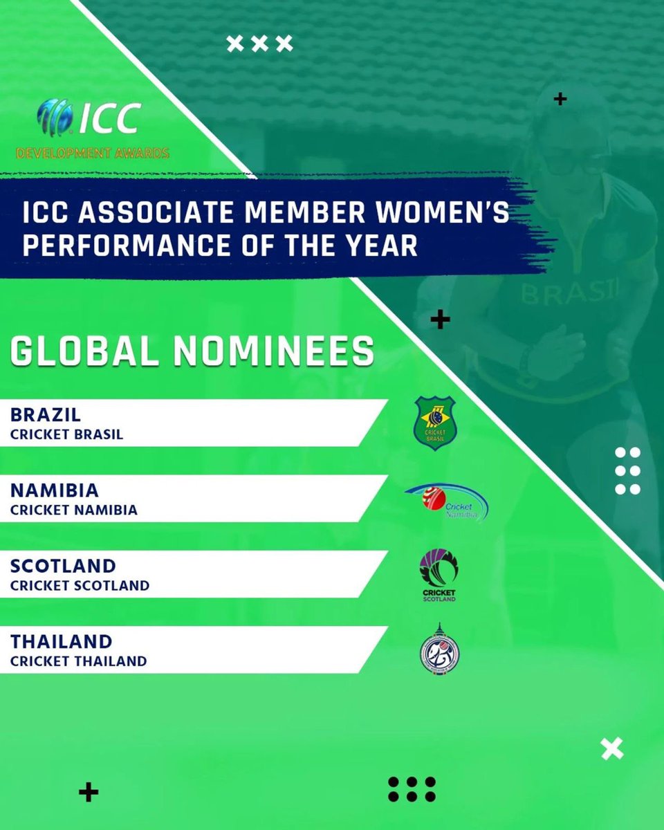 Congratulations to <a href="/brasil_cricket/">Cricket Brasil</a> on winning the Americas regional ‘ICC Women’s Performance of the year’, they were outstanding and will now contend as Global nominees. Best of luck team Brazil!