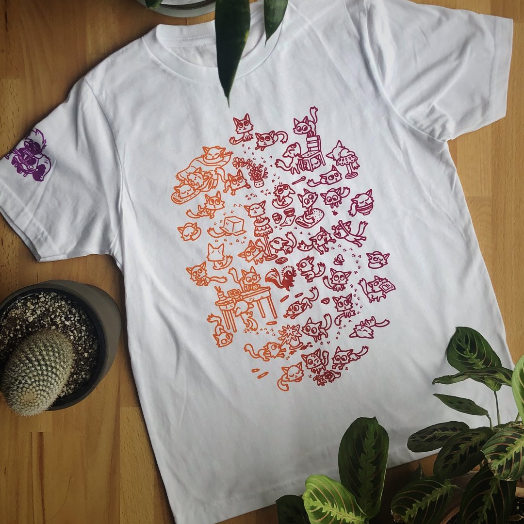 FinjiCo's tweet photo. You can find shirts, pins and more at https://t.co/p0td65J0oR !!

Demand has been super high so your size might be out of stock but we’re working on a big restock right now! https://t.co/VlS7cErgQa