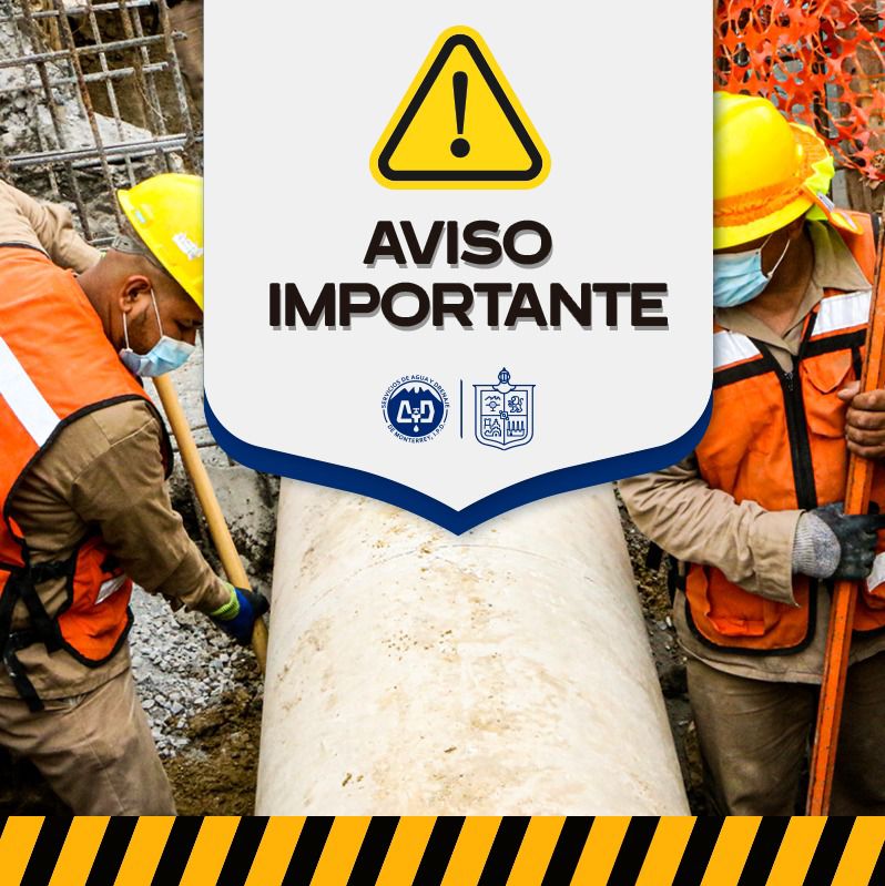 ayd_monterrey's tweet photo. ⚠️AVISO IMPORTANTE⚠️
Se presenta bajo nivel en los tanques Topo Chico, Escobedo, Canadá I y II, San Nicolás, Penal y San Martín, afectando colonias de los municipios de Monterrey, Escobedo, San Nicolás, Apodaca y El Carmen debido a un alto consumo de agua potable en la zona 
1/3 https://t.co/vR08cbjMbS