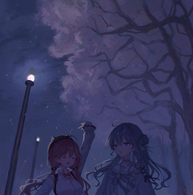 「街灯 夜空」のTwitter画像/イラスト(人気順)