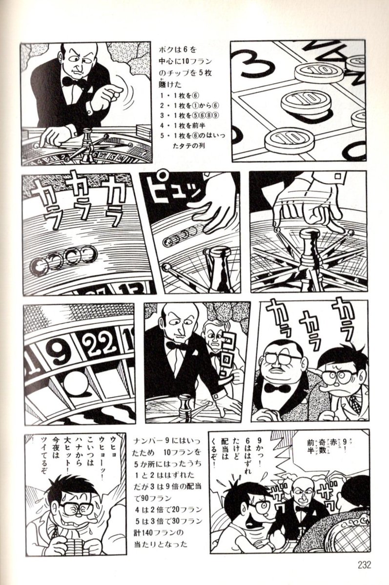 藤子不二雄A先生が描くギャンブルのシーンが、なんだか無性に好きだ。人間の悲喜こもごもが詰められているからかな。特に麻雀はルールも用語も知らないのに、みていて楽しそう。先生、本当に好きだったんだろうなー。でも大体どの話もみんな酷い目にあうので、素人への抑止力にもなっていると思う。w 