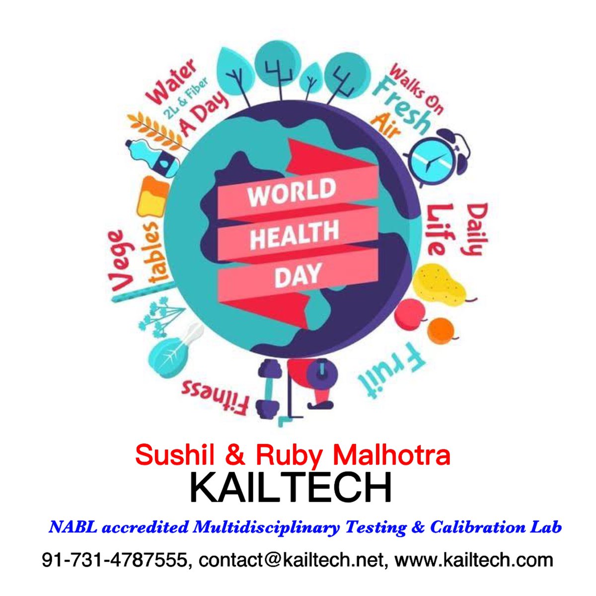 Kailtech_Lab's tweet image. Eat healthy and stay healthy. Happy World Health Day
 #health #eathealthy #stayhealthy #worldhealthday #worldhealthday2022 #testinglab #calibrationservices #madhyapradesh #indore #indorelab #bestlab #pithampur #dewas #indorecity #makeinindia #kailtech #kailtechlab #eatfibre
