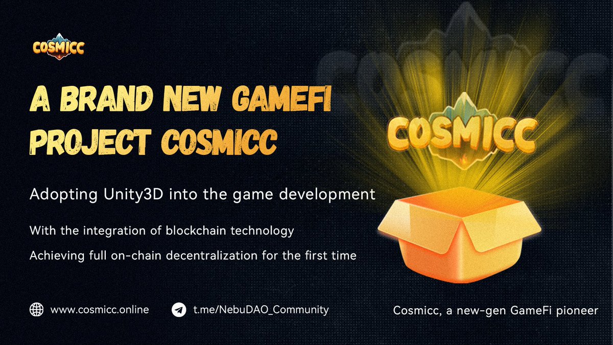 cosmicc_gamefi's tweet photo. The launch of #Cosmicc, a brand new #GameFi project, is in the final countdown. This game is developed through #Unity3D, offering players an unprecedented immersive #gaming experience.
More in-game details and scenes will be released soon. Please stay tuned!
#blockchaingame https://t.co/W3hIvQTzLg
