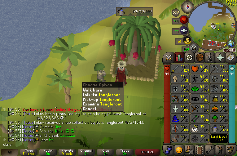 uEnvy_'s tweet photo. #20 Tangleroot 143.7m xp https://t.co/0WCghErQCK